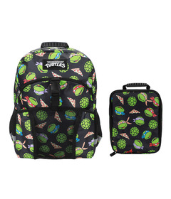 Bioworld TMNT Classic Retro Cartoon Kids Backpack & Lunch Box Set
