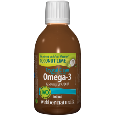 Webber Naturals Crystal Clean From The Sea Omega-3 Coconut Lime Webber Naturals Crystal Clean From The Sea Omega-3 Coconut Lime