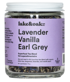 Lake & Oak Tea Co. Superfood Tea Blend Lavender Vanilla Earl Grey