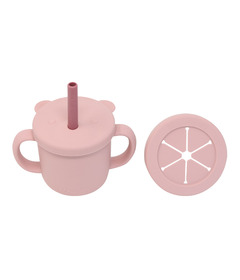 Glitter & Spice Grow with Me Silicone Cup Snack Set Dusty Rose