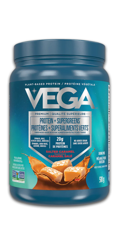 Buy Vega Premium Protein + Supergreens Salted Caramel at Well.ca
