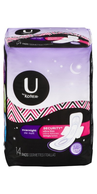 Buy U by Kotex Security Ultra Thin Pads Overnight With Wings at