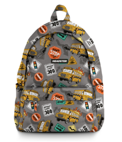 Headster Kids Backpack Bus Ted Grey Mix