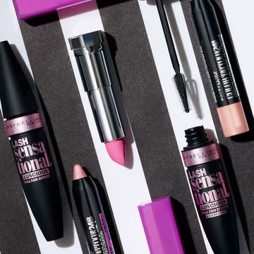 maybelline pink lipstick and mascara