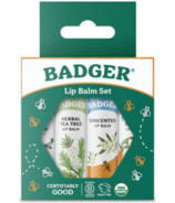 Badger Balm Classic Lip Balm 4 Pack 