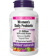 Webber Naturals Probiotique quotidien pour femmes 25 milliards