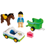 Playmobil 1.2.3. Car with Horse Trailer