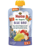 Holle Organic Pouch Oiseau Bleu avec Poire, Pomme & Myrtilles avec Avoine