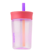 Owala Kids Plastic Tumbler Water Bottle Lilac Rocket