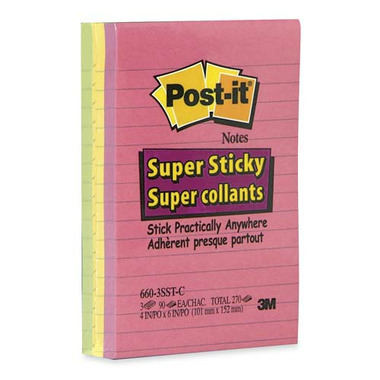 Post-it Super Sticky Recycled Lined Notes Post-it Super Sticky Recycled Lined Notes