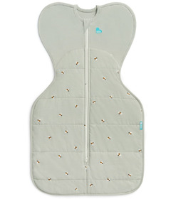 Love to Dream Swaddle Up Quilted Stretch Cotton Bees Olive 2.5 TOG