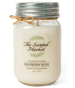 The Scented Market Soy Wax Candle Raspberry Bush