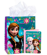 Hallmark Sac cadeau Frozen de 13 pouces avec carte d'anniversaire & Papier de soie
