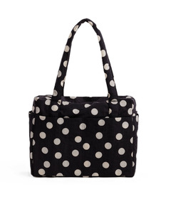 BAGGU Small Cloud Carry-On Black & Cream Polka Dot