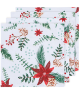 Now Designs Printed Napkin Set Poinsettia