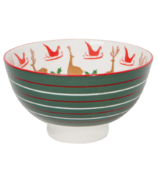 Now Designs Stamped Bowl Santa's Reindeer