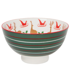 Now Designs By Danica Stamped Bowl Santa's Reindeer