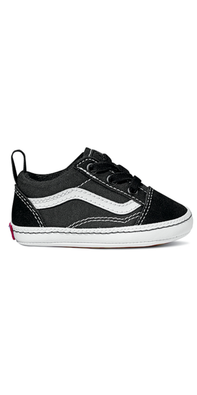 Buy Vans Infant Old Skool Crib Shoes Black and True White Size