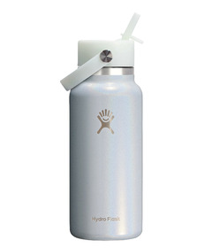 Hydro Flask Wide Mouth with Flex Straw Cap Glimmer Blue