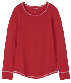 image of Hatley Women's Stretch Jersey Top Holiday Red with sku:312466