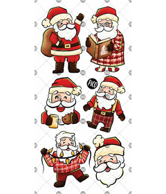 PiCO Temporary Tattoos Santa in pajamas