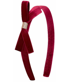 Mimi & Lula Violet Bow Headband Burgundy