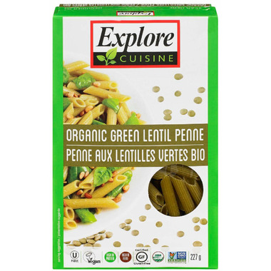 Explore Organic Green Lentil Penne Explore Organic Green Lentil Penne