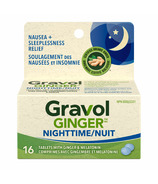 Gravol Ginger Nighttime Tablets for Upset Stomach & Nausea
