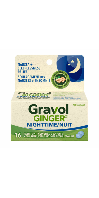 Buy Gravol Ginger Nighttime Tablets for Upset Stomach & Nausea at Well ...