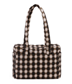 BAGGU Everyday Cloud Bag Blurred Gingham Brown