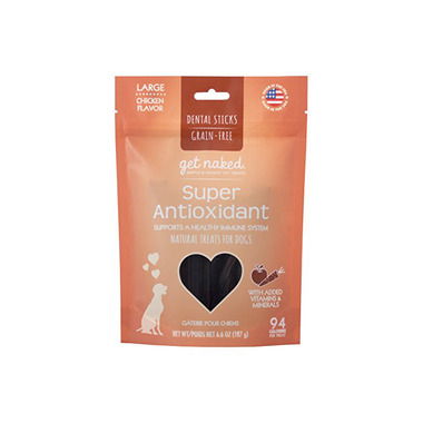 Natural Polymer Int. Get Naked Super Antioxidant Large Chew Sticks for Dogs Natural Polymer Int. Get Naked Super Antioxidant Large Chew Sticks for Dogs