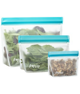 (re)zip Stand-Up Reusable Snack Bags Set Aqua