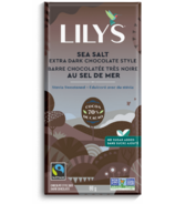 Lily's Sweets Sea Salt Extra Dark Chocolate Style Bar