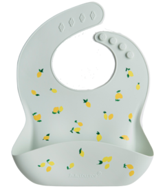 Loulou Lollipop Silicone Bib Printed Lemon