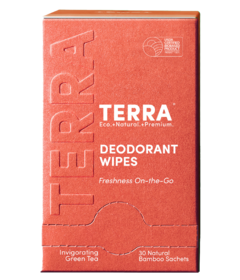 TERRA Deodorant Wipes Invigorating Cucumber and Green Tea