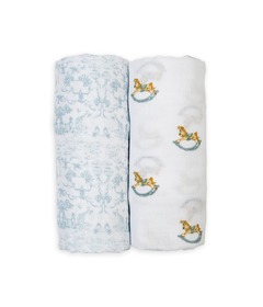 Lulujo Vintage Swaddle Rocking Horse/Toile