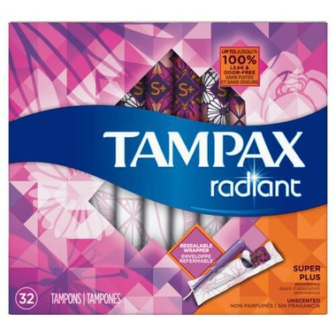 Tampax Radiant Tampons Super Plus Tampax Radiant Tampons Super Plus