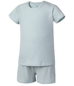 Earth Baby Outfitters Bamboo Ribbed Short Sleeve Pajama Set Sage