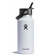 Hydro Flask Wide Mouth with Flex Straw Cap White