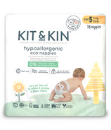 Kit & Kin Hypoallergenic Disposable Diapers Koala and Monkey Size 5