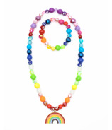 Great Pretenders Double Rainbow Necklace/Bracelet Set