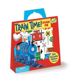 Peaceable Kingdom Train Time Reusable Sticker Tote