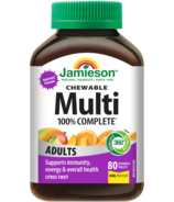 Jamieson 100% Complete Chewable Multivitamin pour adultes