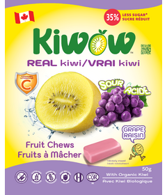 Kiwow Fruit Chews Kiwi & Sour Grape