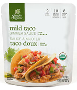 Simply Organic Simmer Sauce Mild Taco For Chicken