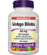Webber Naturals Ginkgo Biloba Extract 24%