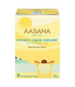 Aasana Rooibos Lemon Sunshine Relax Herbal Tea with L-Theanine