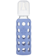 Lifefactory Glass Baby Bottle with Silicone Sleeve Blueberry