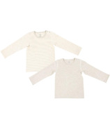 Nest Designs Basics Organic Cotton Ribbed Long Sleeve T-Shirt Light Grey
