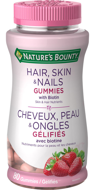 Buy Nature's Bounty Hair, Skin & Nail Gummies with Biotin at  | Free  Shipping $49+ in Canada
